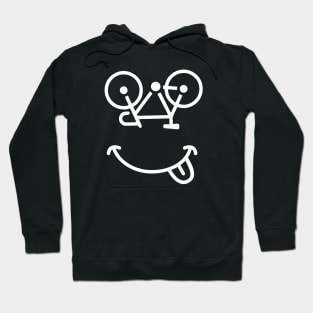 Bicycle Smiley funny face Hoodie